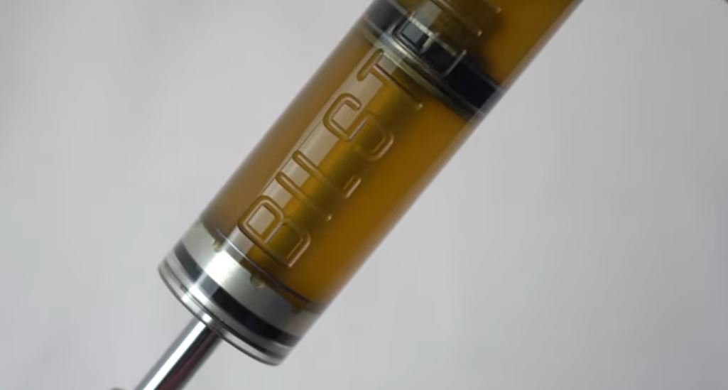clear cutaway view of a bilstein shock to demonstrate cavitation