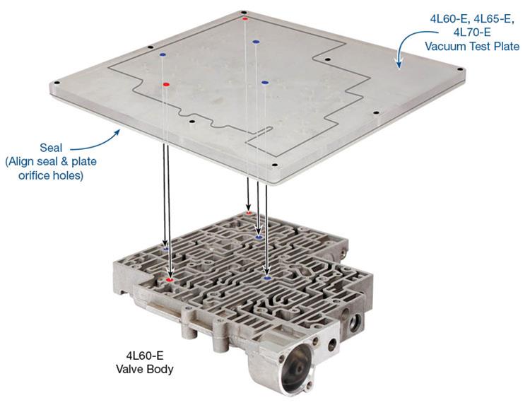 llustration of a vacuum test plate on a gm 4l60e automatic transmission
