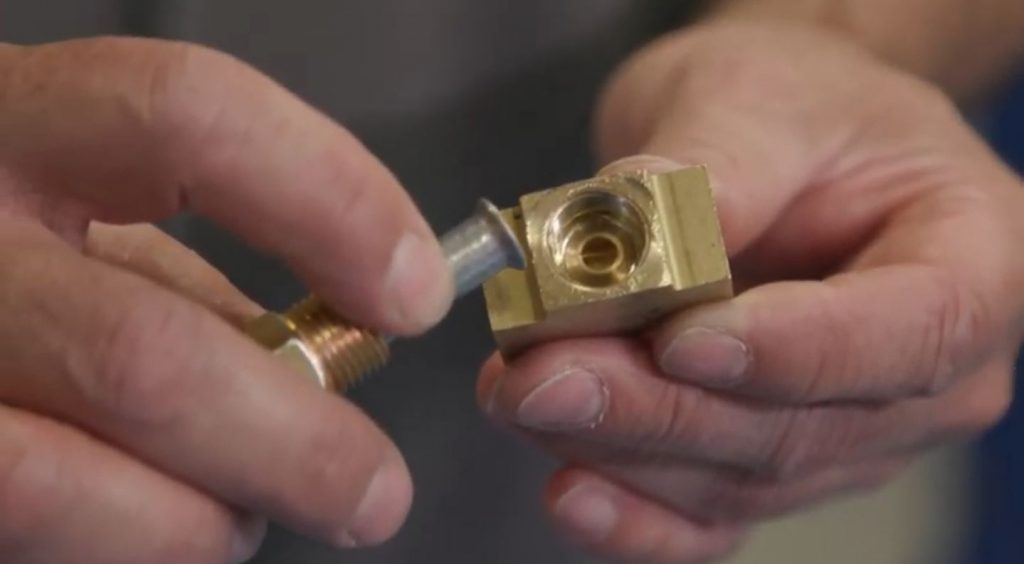 installing a flared tube end into a fitting