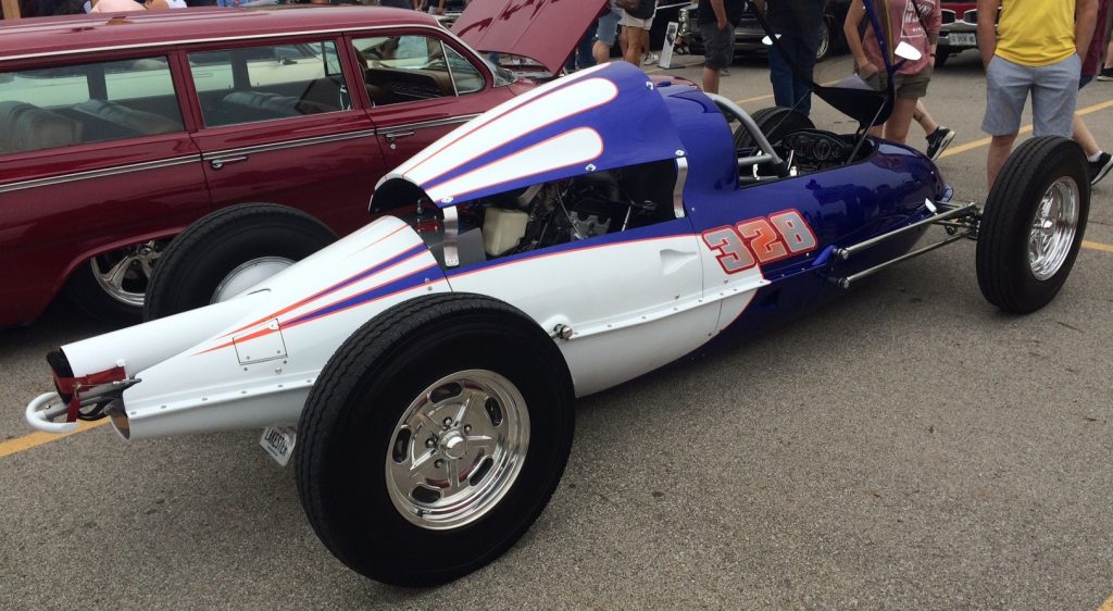 belly tank salt flats racer with a suzuki hayabusa motorcycle engine