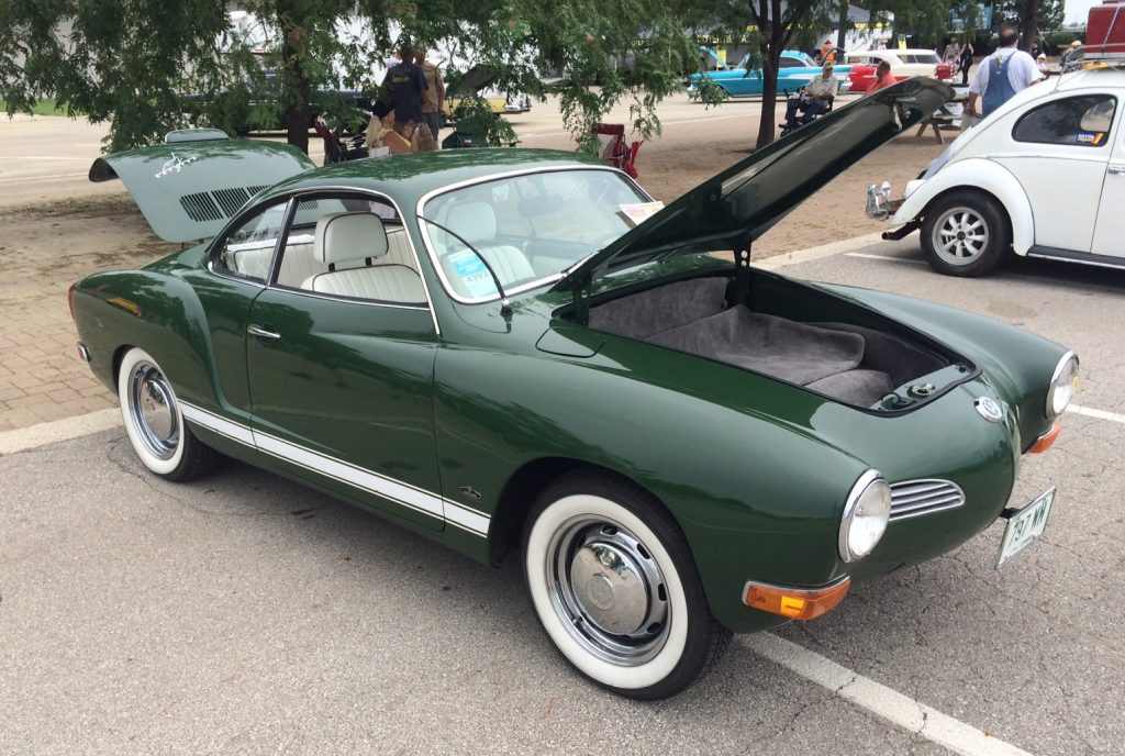 vw volkswagen karmann ghia, green
