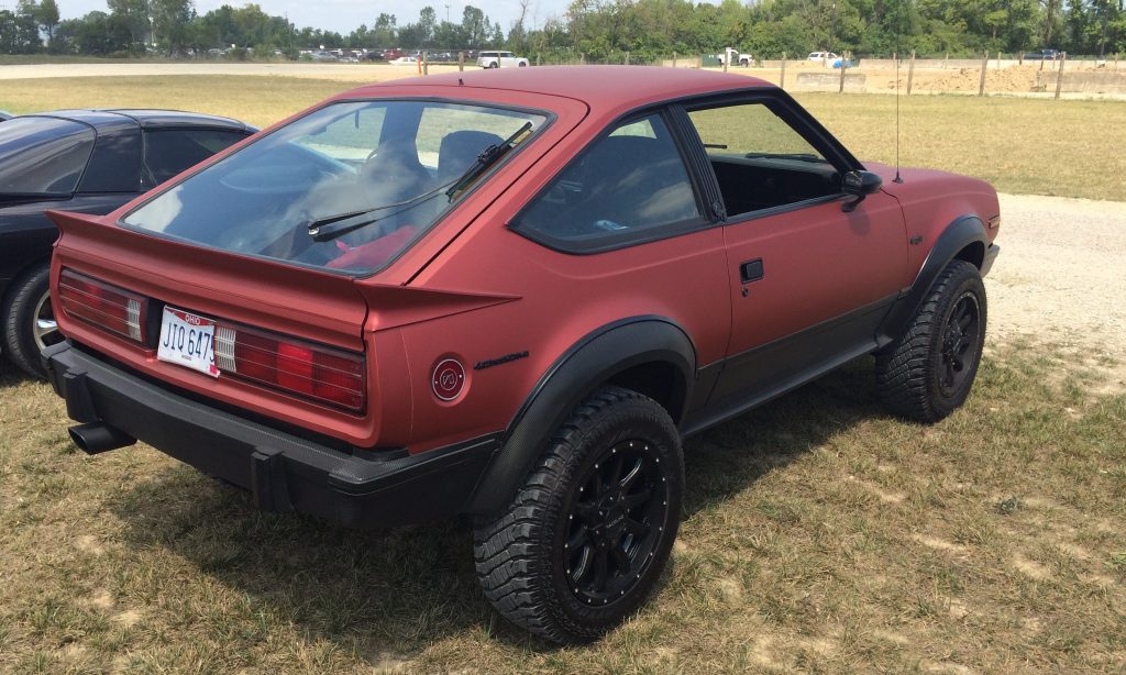 rear quarter shot of an amc sx/4 fastback coupe