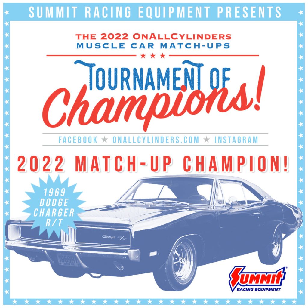 muscle car match up winner banner