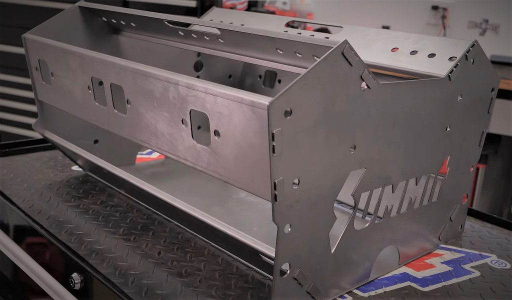Summit Racing LS Engine Replica Block on Table