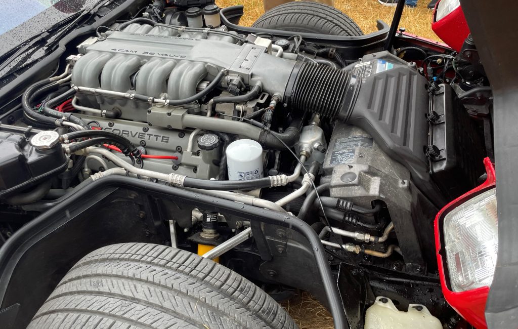 1990 Chevy Corvette ZR1 engine bay, LT5, passenger side