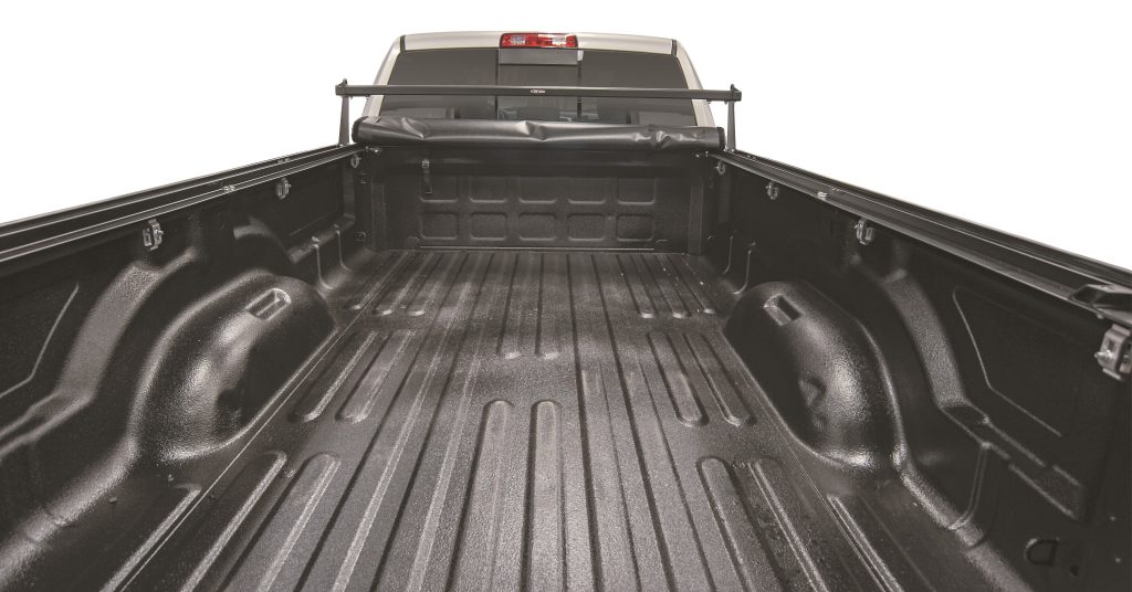 pickup truck bed with spray-on bedliner