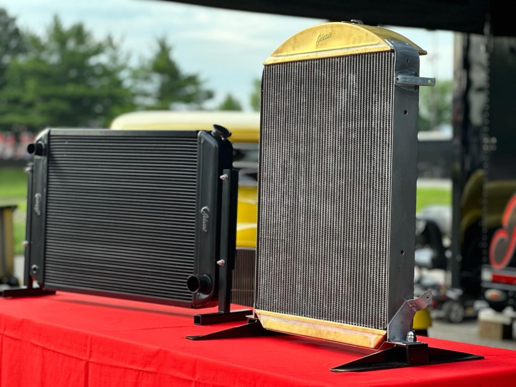 A pair of Johnson's Radiator works Radiators on a table