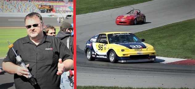 lee grimes from Koni Composite Image with honda CRX Racecar
