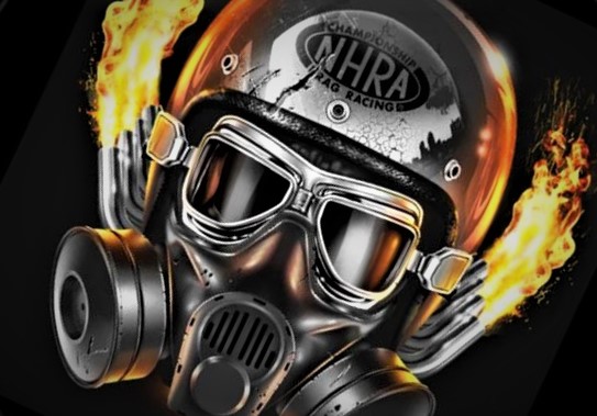 stylized phot of an nhra gas mask