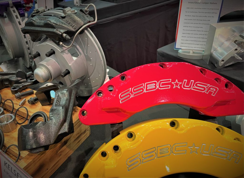 ssbc usa brake calipers on display at SEMA 2023