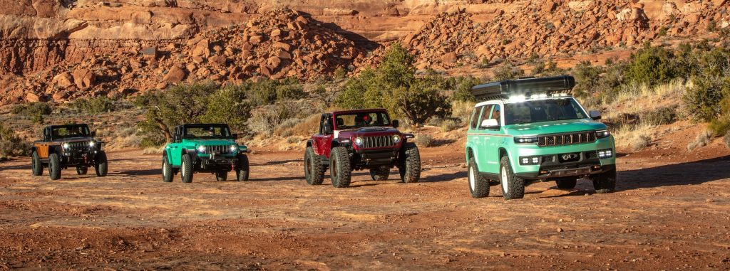 2024 Easter Jeep Safari Concepts: driving in a row