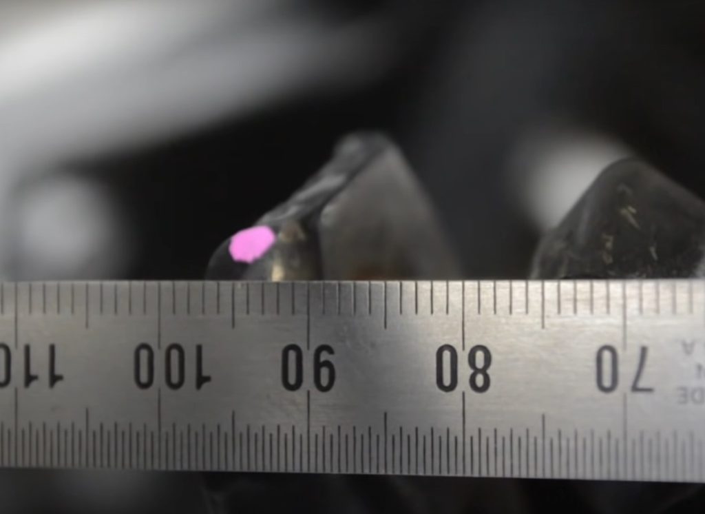 measuring clutch pedal travel with a ruler