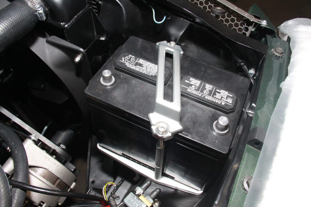 Scott Drake Battery Tray in 1966 Mustang