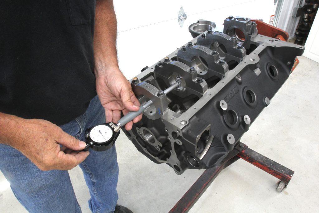 Summit Racing SPC Engine Block being measured