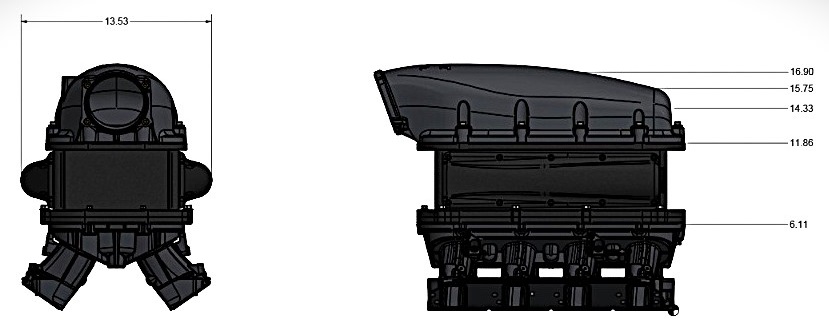 FAST LSXHR Intake Manifold dimensions