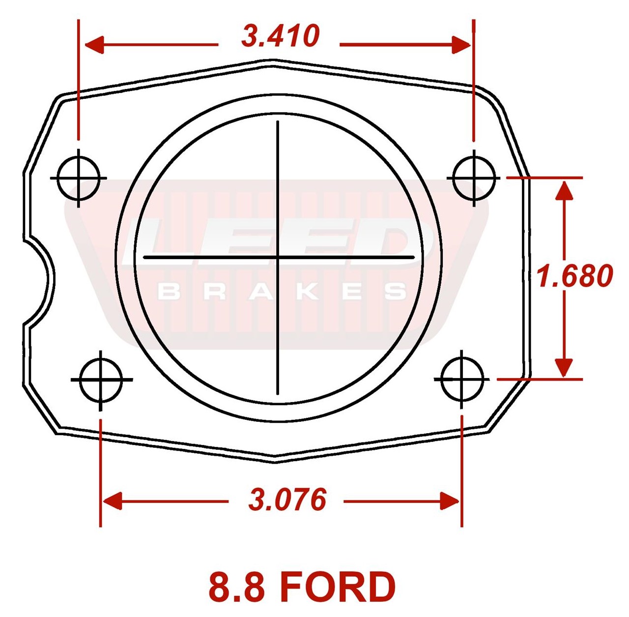 Leed brakes ford axle housing dimensions
