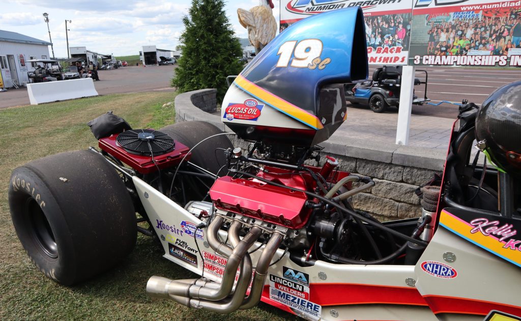 view of a dragster engine