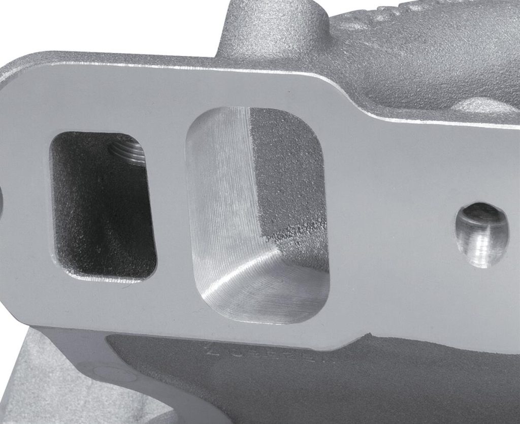close up of ports on a Trick Flow intake manifold