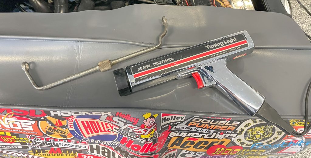 Timing light and distributor wrench