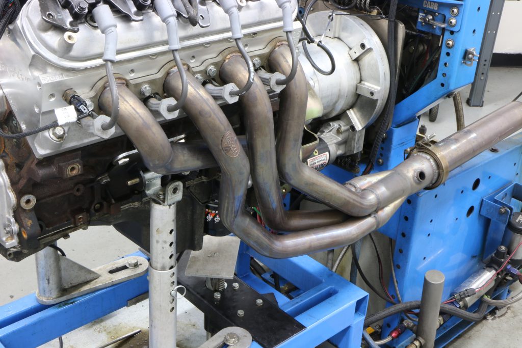 Headers on an LS Engine dyno run