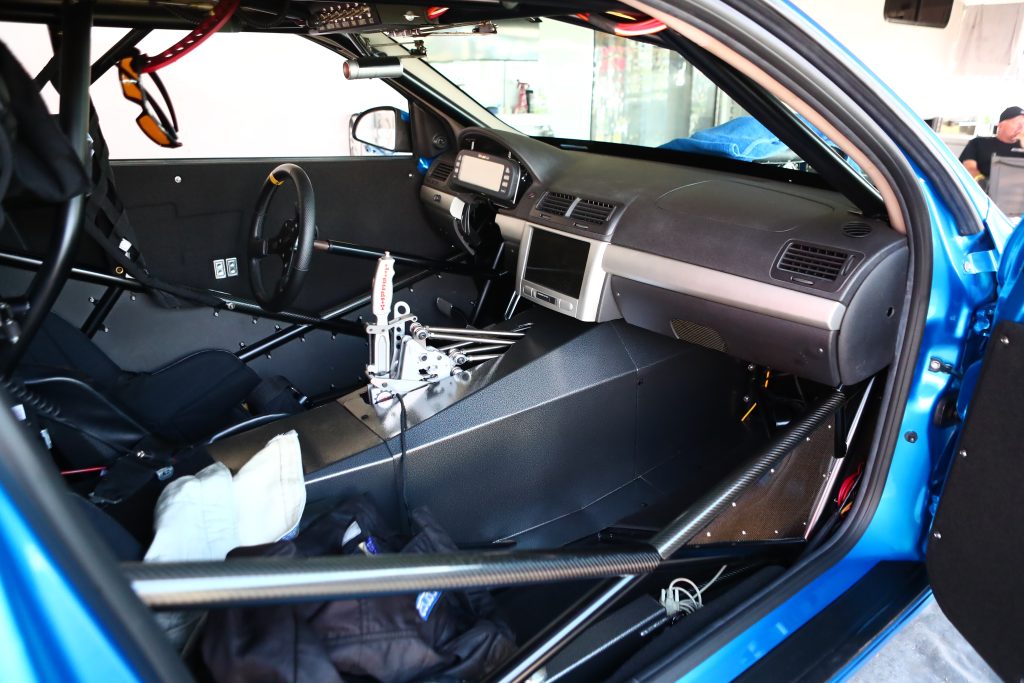 cockpit of a cobalt race car