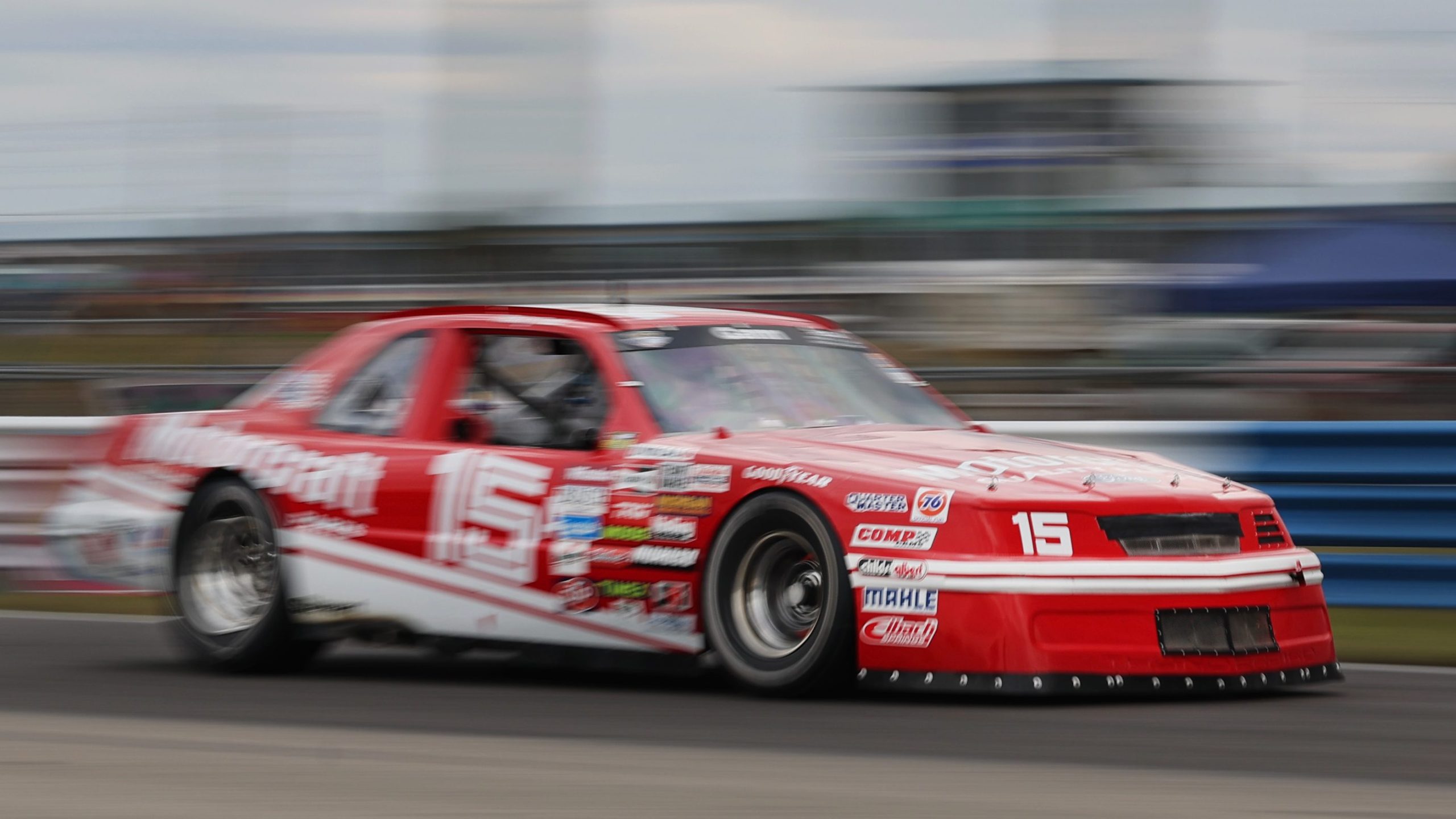 Ricky Rudd NASCAR Ford Thunderbird entering turn