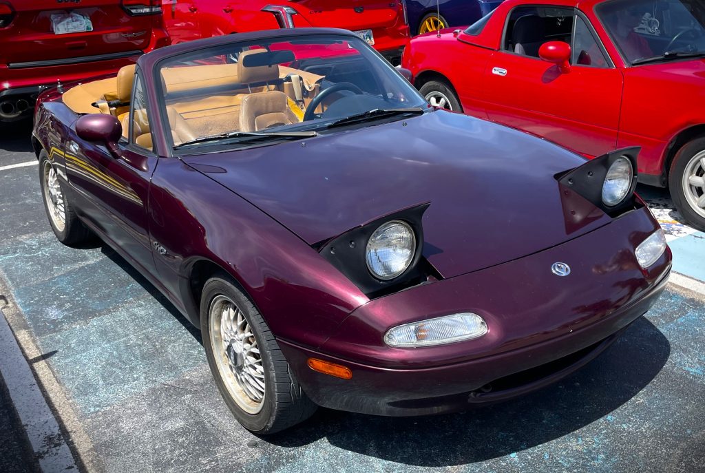 Purple Mazda Miata NA