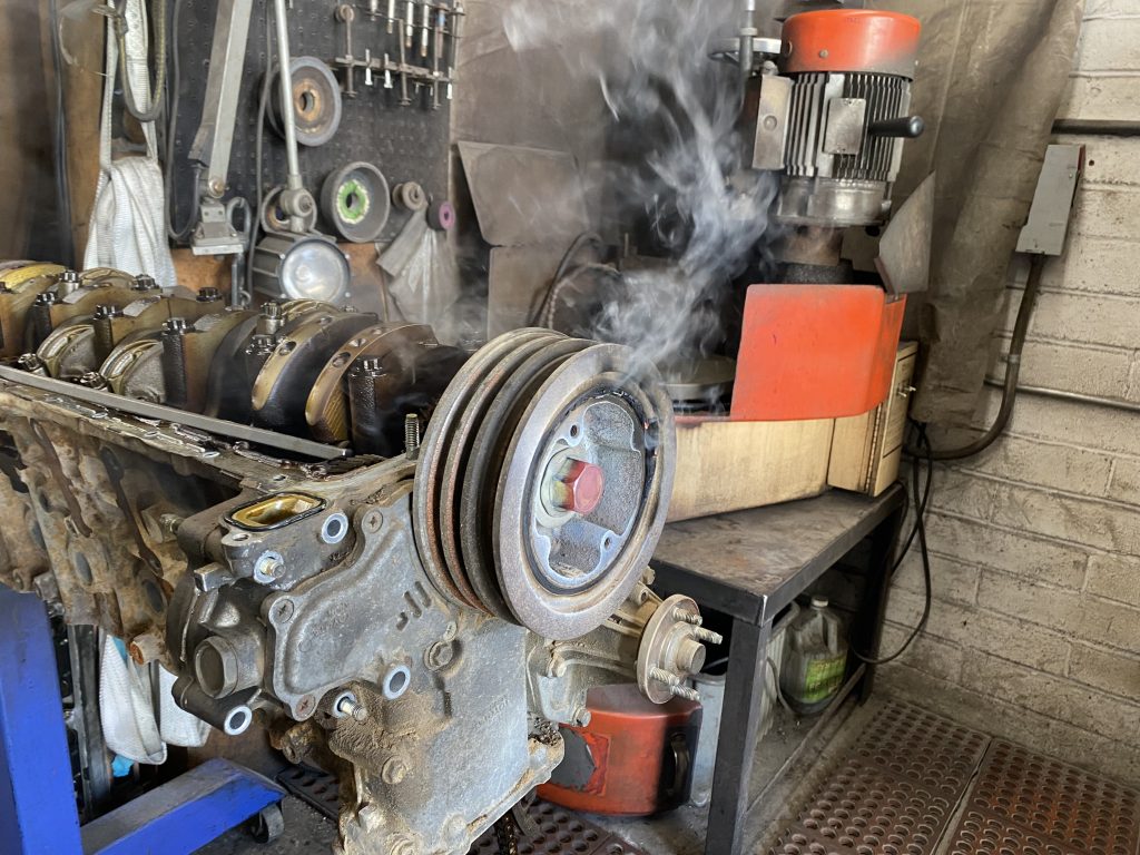 heating a bolt to remove it from an engine