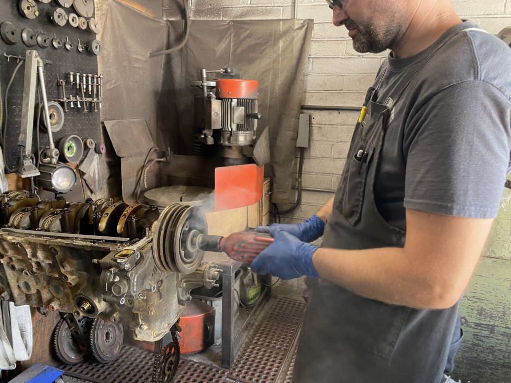 using an impact gun on a stuck crank pulley bolt