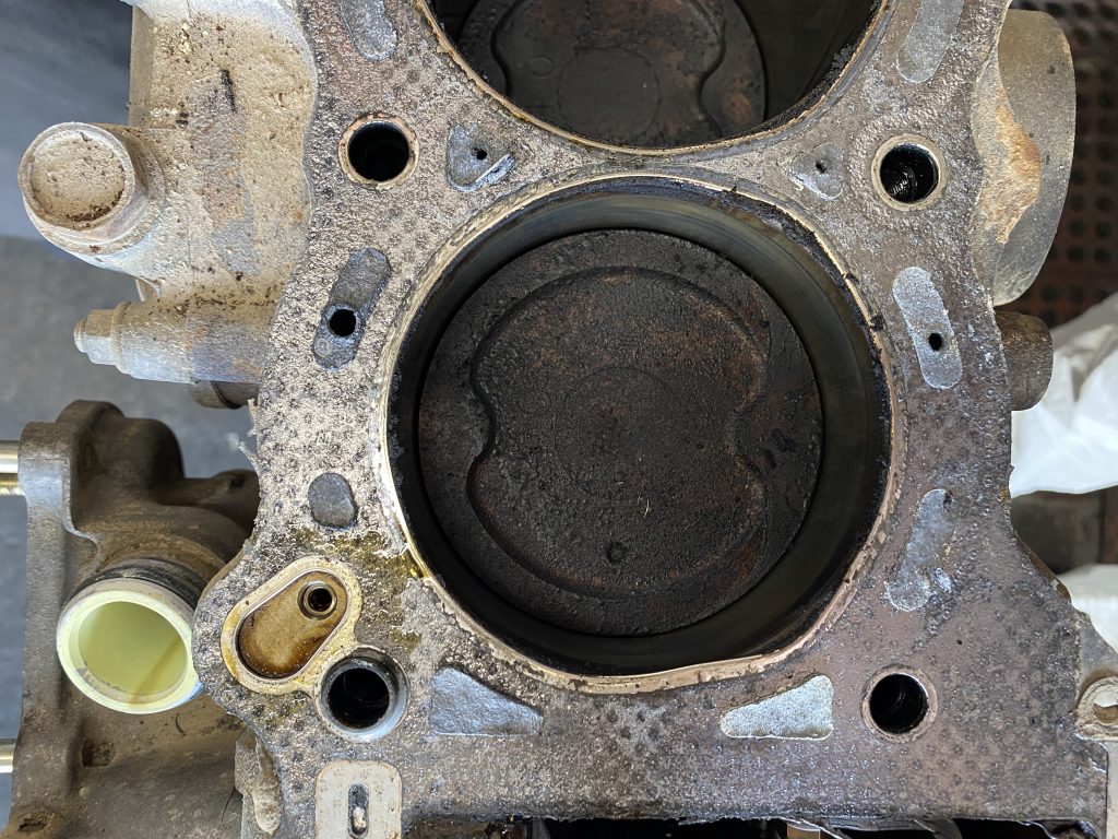 distorted cylinder head gasket bore