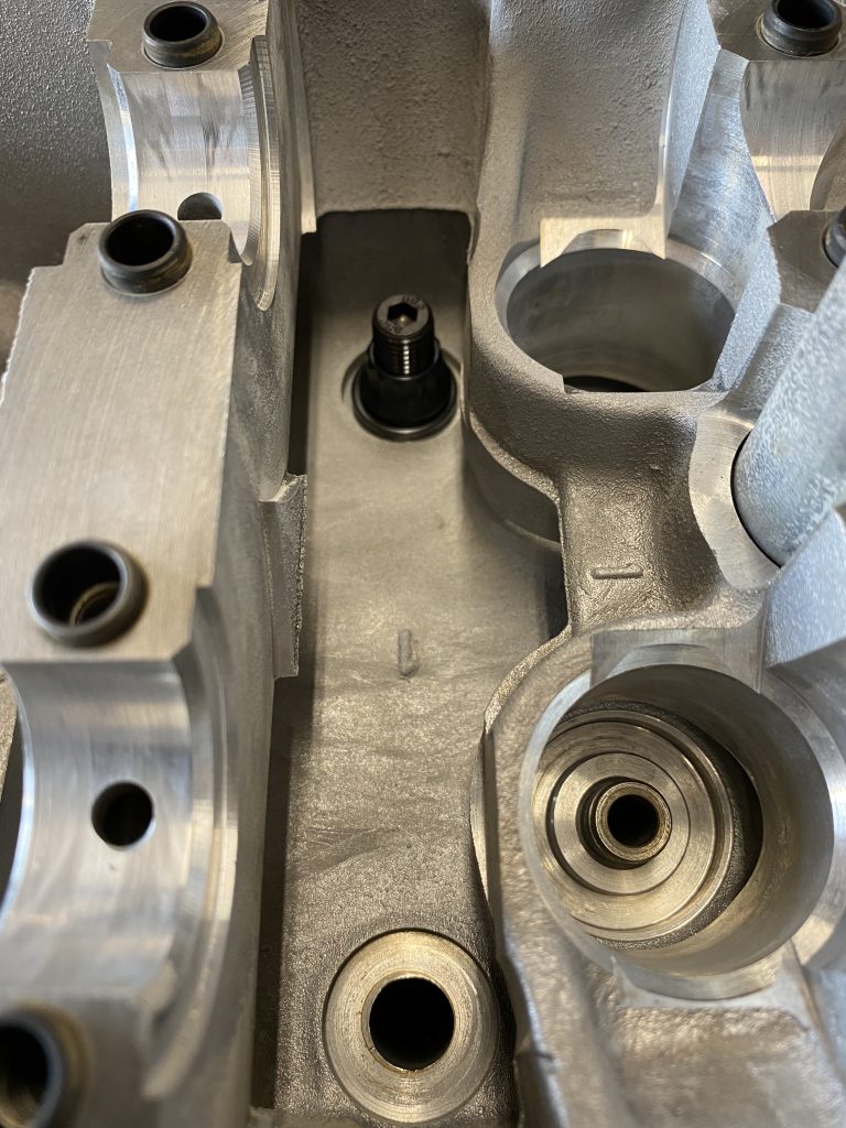 Testing stud placement in an engine