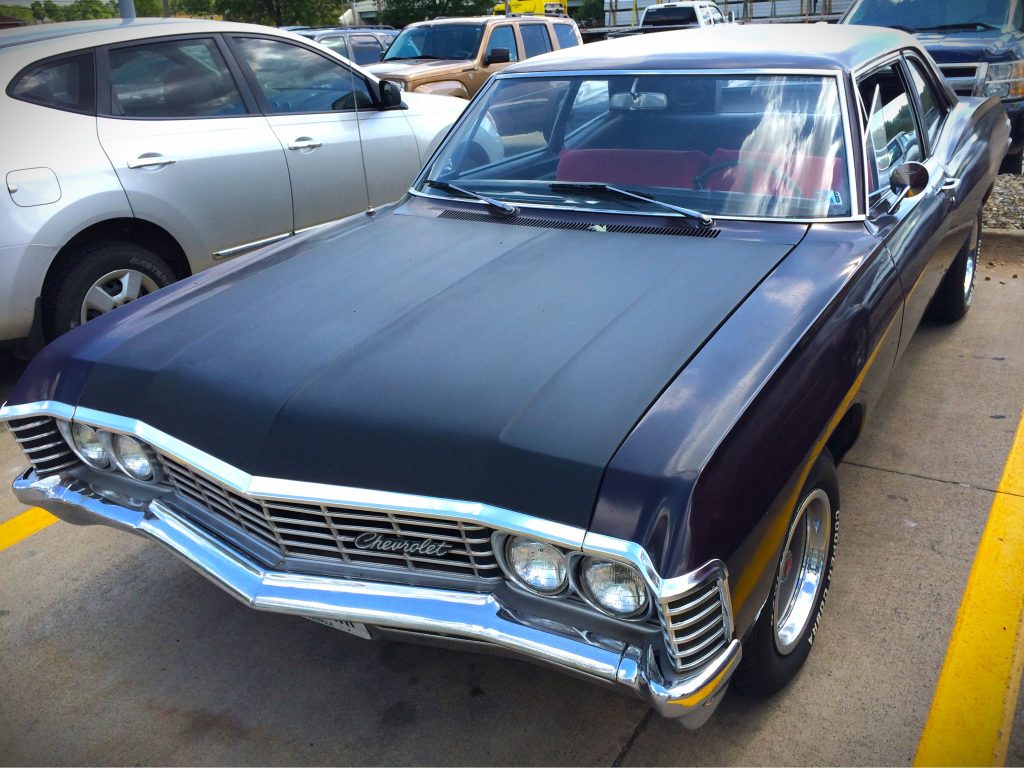 1966 Chevy Biscayne , black, front driver side