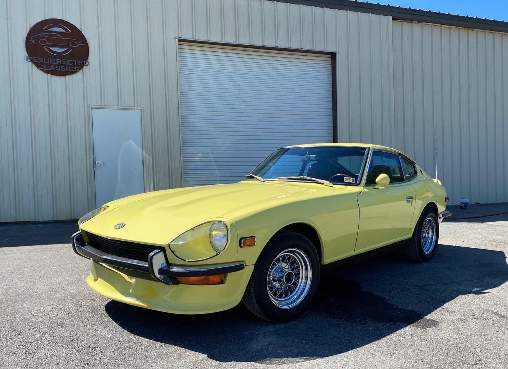 restored Yellow Nissan 240Z