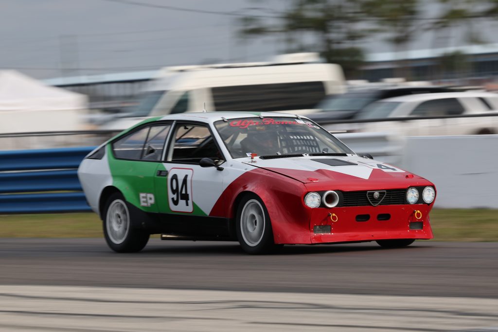 Alfa Romeo Sprint Race Car on Track