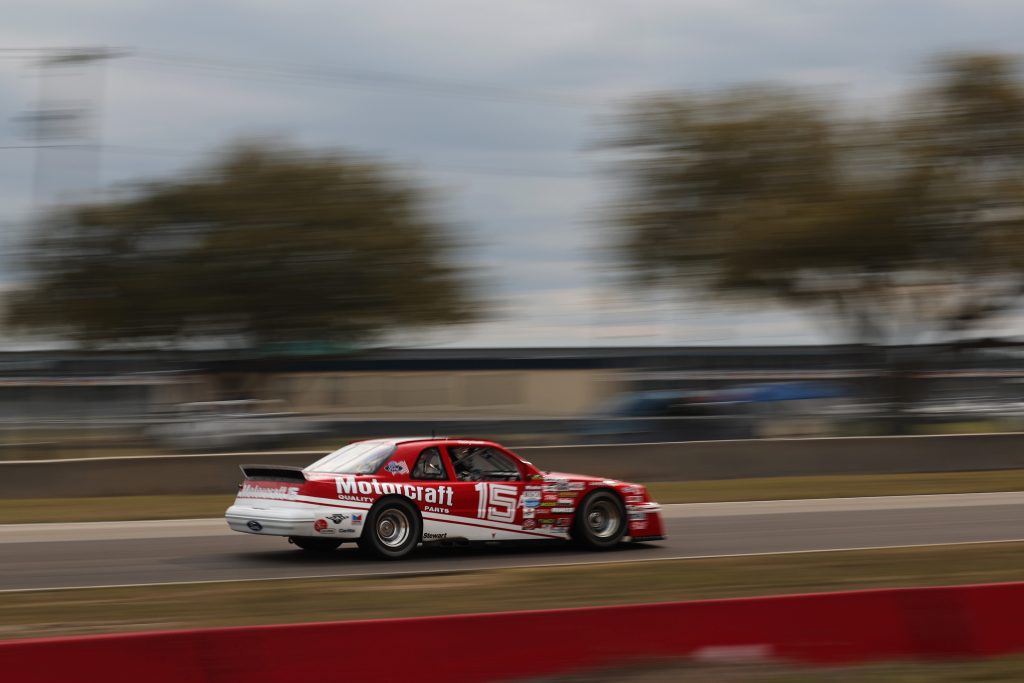 Ricky Rudd Motorcraft NASCAR Thunderbird on straightaway