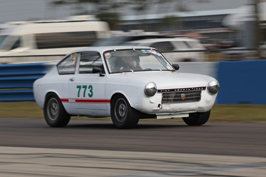 Fiat Abarth 1100 coupe race car on track
