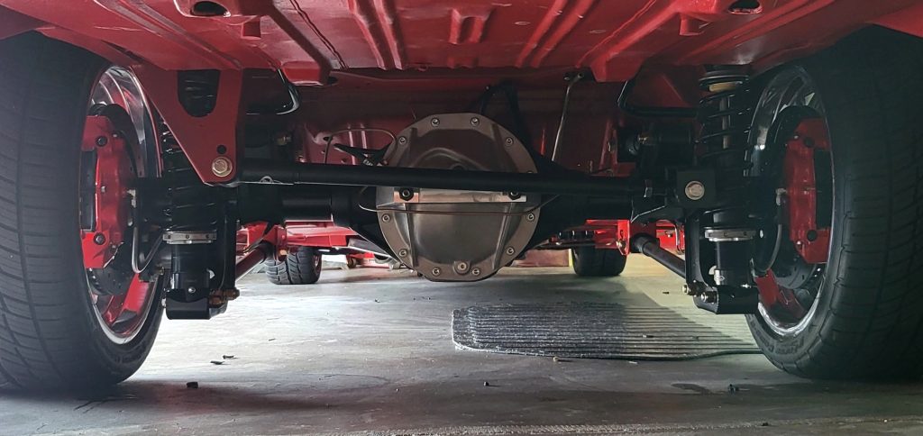 Detroit Speed Quadralink rear suspension on 1963 Chevy Nova