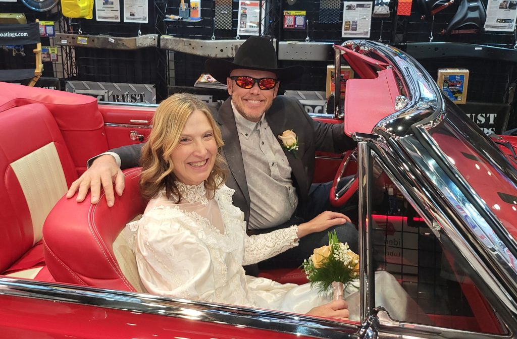 Troy and Sandi Brick-Margelofsky in their 1963 Chevy Nova