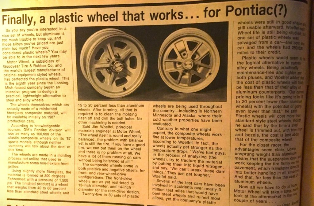 an old magazine article about wheels