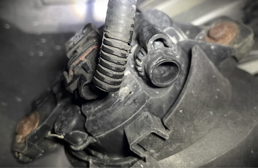 bulb installed behind an automotive foglight