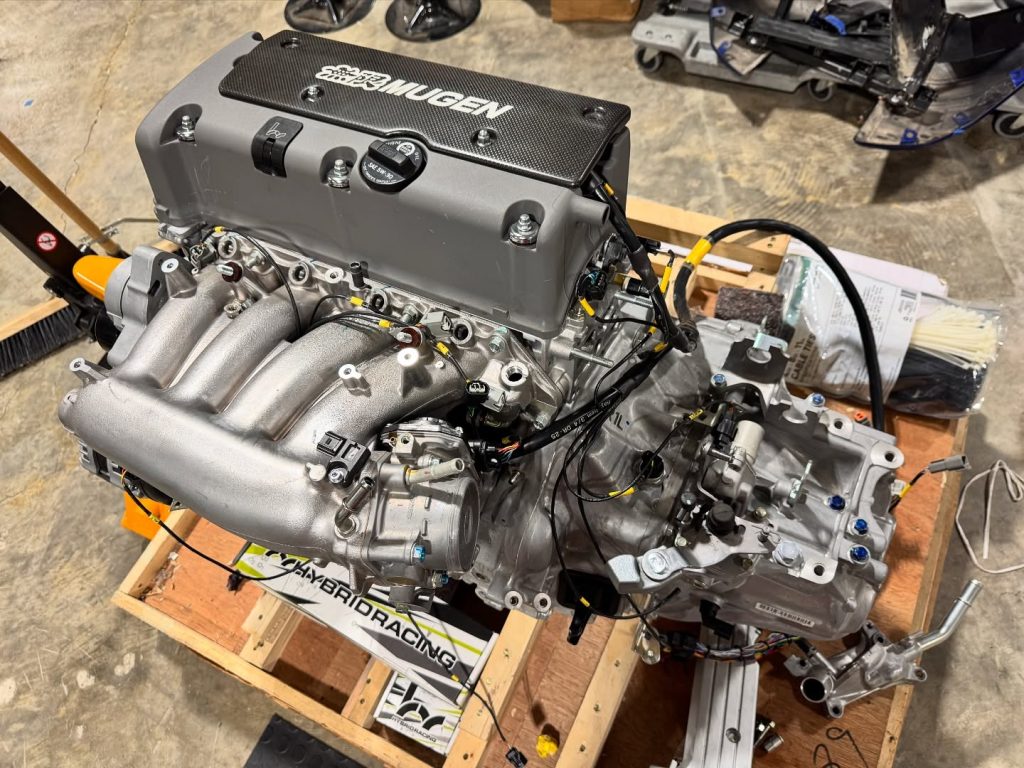 Honda K Series Engine on a pallet prior to install