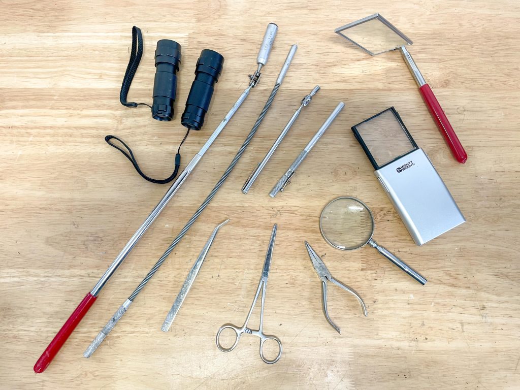 Assortment of small shop tools