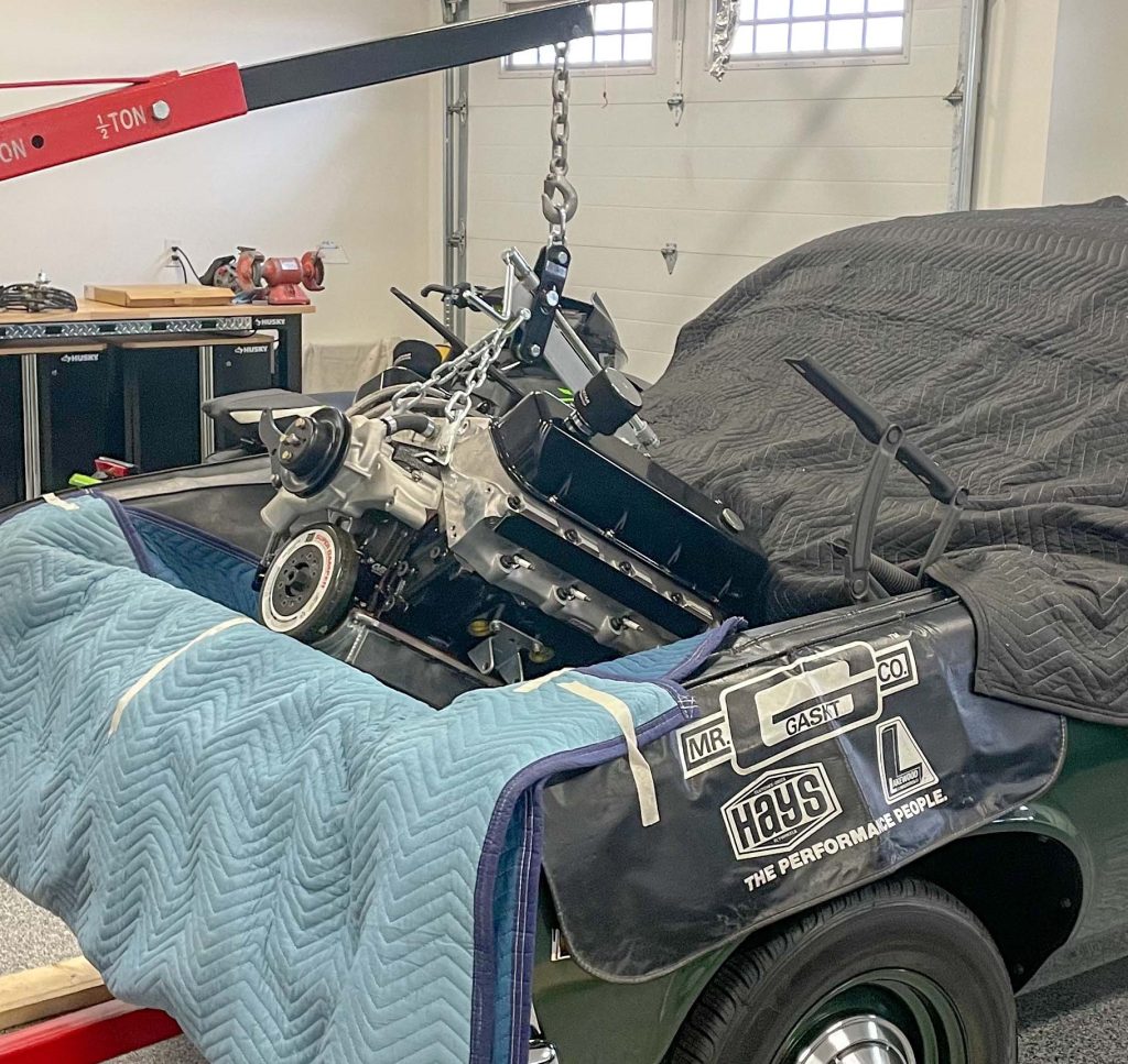 Installing engine in a Chevy Nova