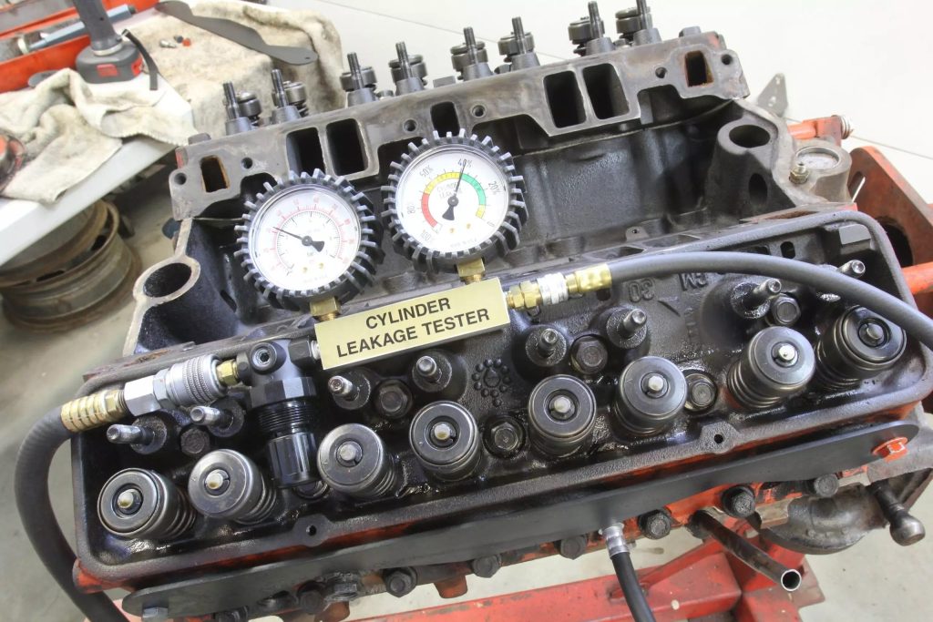 Performing a leakdown test
