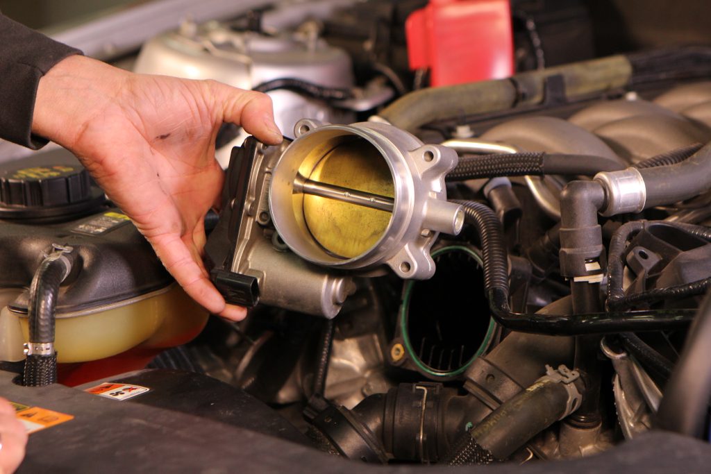 removed throttle body from a Coyote ford v8