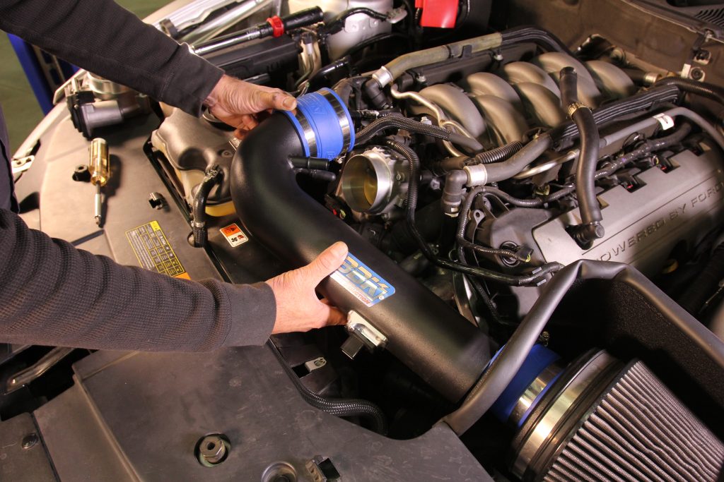 installing BBK cold air intake kit tubing