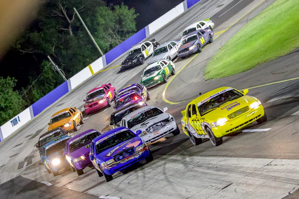 ford crown vic panther spec class on race track