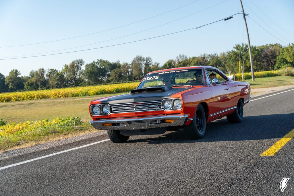 1969 Plymouth Satellite driven on the road