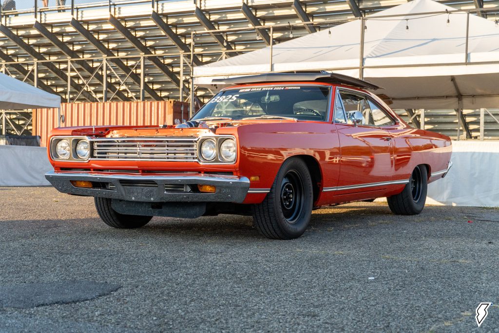 1969 Plymouth Satellite in parking lot
