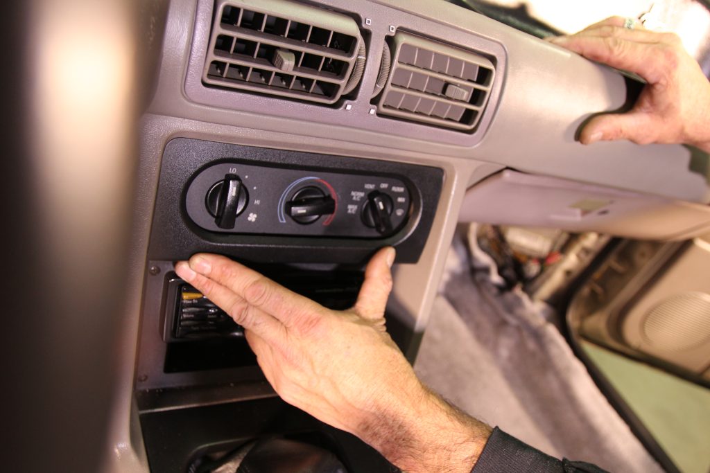 installing hvac control trim plat in a fox mustang